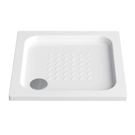Base de duche JÚLIA 700x700x35 mm quadrada de encastre em acrílico branco, Sanitana S20031372400000