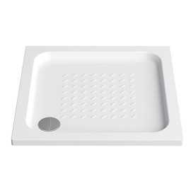 Base de duche JÚLIA 800x800x35 mm quadrada de encastre em acrílico branco, Sanitana S20031472400000