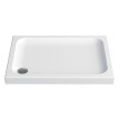 Base de duche ESFERA 1000x700x80 mm rectangular de pousar em acrílico branco, Sanitana S20025311500000