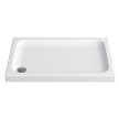 Base de duche ESFERA 1100x700x80 mm rectangular de pousar em acrílico branco, Sanitana S20025511500000