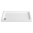 Base de duche ESFERA 1300x700x80 mm rectangular de pousar em acrílico branco, Sanitana S20025711500000