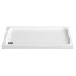 Base de duche ESFERA 1400x700x80 mm rectangular de pousar em acrílico branco, Sanitana S20025811500000