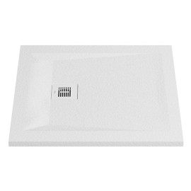 Base duche ROCKS 800x800 quadrada, pousar em Stonex, antiderrapante, branco, Sanitana S20206800000001