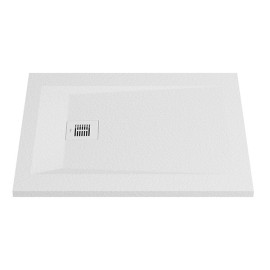 Base duche ROCKS 900x800 retangular, pousar em Stonex, antiderrapante, branco, Sanitana SP301384320100000