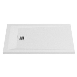 Base duche ROCKS 1000x700 rectangular pousar em Stonex, antiderrapante, branco, Sanitana SP3013E82BC100000