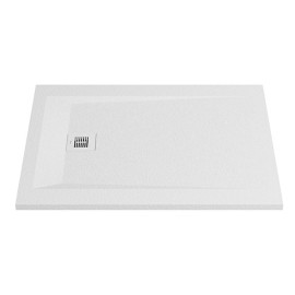 Base duche ROCKS 1100x900 retangular, pousar em Stonex, antiderrapante, branco, Sanitana SP30144C384100000