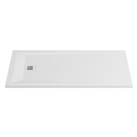 Base duche ROCKS 1400x700 retangular, pousar em Stonex, antiderrapante, branco, Sanitana SP3015782BC100000