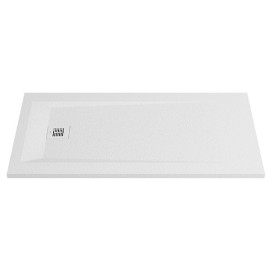 Base duche ROCKS 1400x800 retangular, pousar em Stonex, antiderrapante, branco, Sanitana SP301578320100000