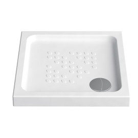 Base duche CALISSON 700x700x80, quadrada, de pousar, cerâmica, antiderrapante, branco, Sanitana S10211100000000