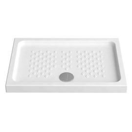 Base duche CALISSON 1000x700x80, retangular, de pousar, cerâmica, antiderrapante, branco, Sanitana S10210700000000