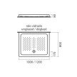 Base duche CALISSON 1000x800x80, retangular, de pousar, cerâmica, antiderrapante, branco, Sanitana S10210600000000