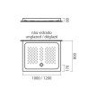Base duche CALISSON 1200x800x80, retangular, de pousar, cerâmica, antiderrapante, branco, Sanitana S10210400000000