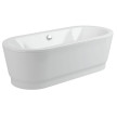 Banheira simples QUEEN 1800x800, oval, freestanding, em aço esmaltado, branco, Sanitana S30002212100000