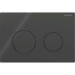 Placa de comando Omega20 redonda, dupla descarga, preto e anéis preto mate, Geberit 115.085.DW.1