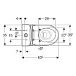 Sanita compacta Join branca com autoclismo e tampo, Geberit 503.101.00.1