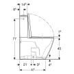 Sanita compacta Join branca com autoclismo e tampo, Geberit 503.101.00.1