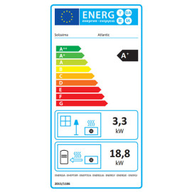 Recuperador Atlantic 22 kW de pellets a água (não inclui porta), Solzaima PA1029G001