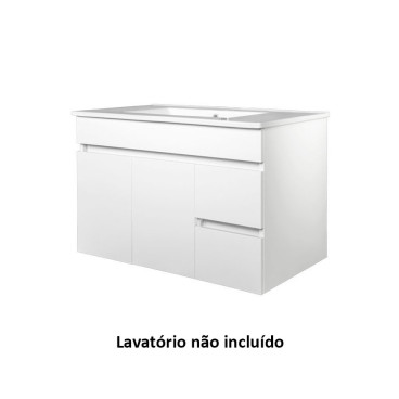 Móvel 80 Viana branco suspenso