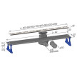 Calha de duche 40 cm Std Quadrados, grelha AISI 316, Ghidini 4001400
