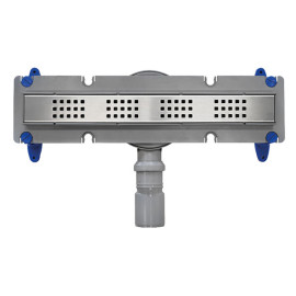 Calha de duche 60 cm Std Quadrados, grelha AISI 316, Ghidini 4001600