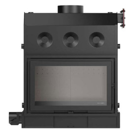 Recuperador Ecofogo Eco preto de lenha a água (aro opcional), Solzaima PA1081X053