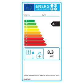Recuperador Earth 9kW a pellets (aro opcional), Solzaima PA1071X044