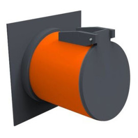 Válvula tipo Flap para parede 315 cor de tijolo, Redi P553001