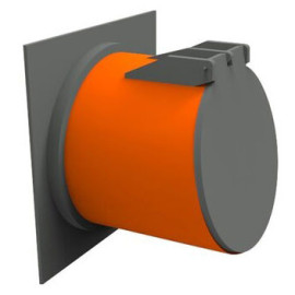 Válvula tipo Flap para parede 630 cor de tijolo, Redi P556301