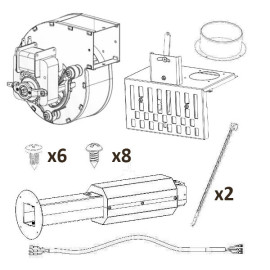 Kit ventilação canalizada K500, Solzaima PA1090G031
