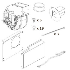 Kit ventilação canalizada K600, Solzaima PA1090G038