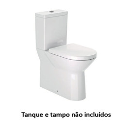 Sanita compacta LOFT BTW rimless, com descarga dual, branco, Sanitana S102 0765 0300 001