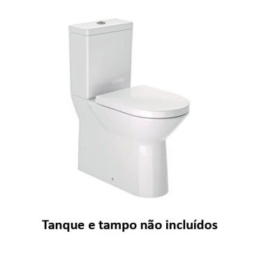 Sanita compacta LOFT BTW rimless, com descarga dual, branco, Sanitana S102 0765 0300 001