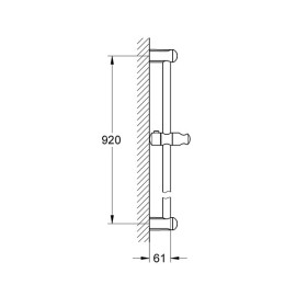 Rampa duche Tempesta 90cm, Grohe 27524000