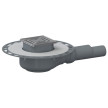 Sifão chão TistoPlan VC10 com grelha e aro em inox 10x10 cm e tela, Dallmer 513748