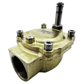 Corpo eletroválvula 2/2 1''1/2 de latão, acionamento indireto e normalmente fechada com juntas NBR, Aignep 04FXG140NT