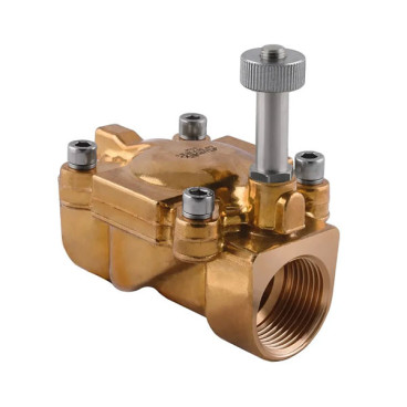 Corpo eletroválvula 2/2 1/2'' de latão, acionamento indireto e normalmente aberta com juntas NBR, Aignep 04F05214N0