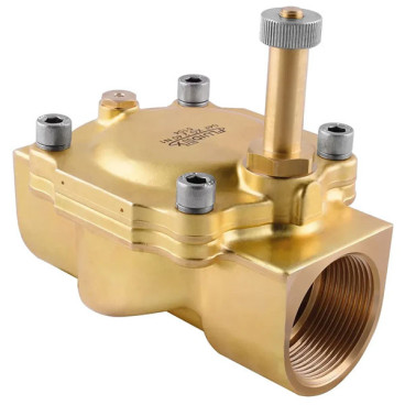 Corpo eletroválvula 2/2 1''1/4 de latão, acionamento indireto e normalmente aberta com juntas NBR, Aignep 04FXF240N1