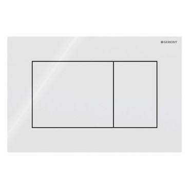Placa de comando Sigma01 Quadrada, dupla descarga, branca, Geberit 115.660.11.1