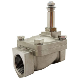 Corpo eletroválvula 2'' de inox, acionamento indireto e normalmente fechada com juntas FKM, Aignep RSP-50J