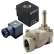 Eletroválvula 1''1/4 de inox, acionamento indireto e normalmente fechada com juntas FKM, 24V AC, Aignep