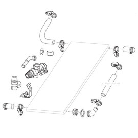 Kit ligações hidráulicas para termossifão 200L de coletor FKC HTSS 200, Bosch 7735600655