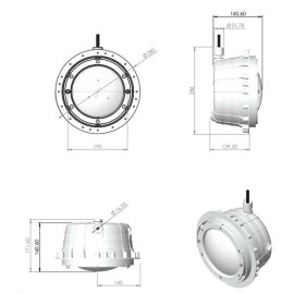 Kit projetor led Lumiplus Essential Par56 + nicho para piscina de betão, Astralpool 66828