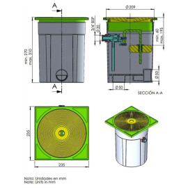 Regulador de nível 15862 tampa quadrada, Astralpool 15862