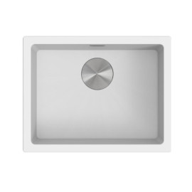 Cuba AMBAR 50 N branco, 550x430 mm, com válvula e sifão incluídos, Rodi K0000071