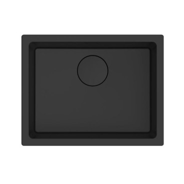 Cuba AMBAR 50 N preto, 550x430 mm, com válvula e sifão incluídos, Rodi K0000070