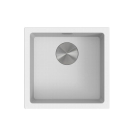 Cuba AMBAR 40 N branco, 450x430 mm, com válvula e sifão incluídos, Rodi K0000068