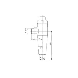 Fluxómetro sanita 3/4'' com descarga silenciosa, Benkiser 8903101