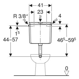 Autoclismo exterior AP110 branco, descarga interrompível Geberit 136.613.11.1