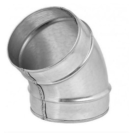 Curva Spiro estampada galvanizada 45º de 100 mm