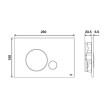 Placa de comando GLOBE Flat preto mate, OLI CG90000891508
